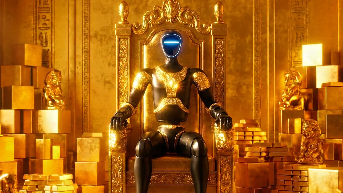 رونمایی شرکت کاویار از اولین ربات انسان‌نما با لباس طلا