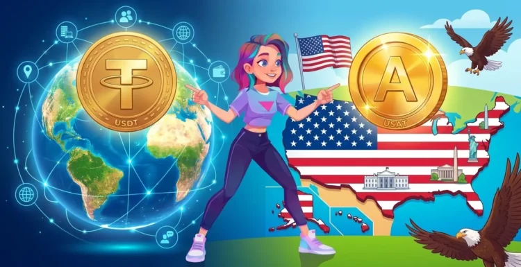 تتر اکنون دو استیبلکوین دارد؛ USAT بازار آمریکا را هدف قرار میدهد، در حالی که USDT جهانی باقی میماند تتر اکنون دو استیبلکوین دارد؛ USAT بازار آمریکا را هدف قرار میدهد، در حالی که USDT جهانی باقی میماند